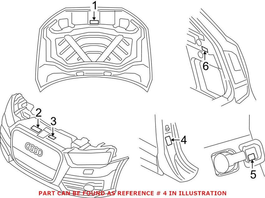 Audi Tire Label 8U0010502S